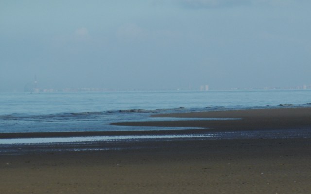 Blackpool is in the distance - you can see the famous tower on the left - a replica of the Eiffel tower