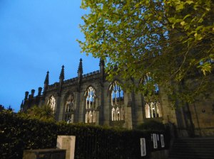 The other end of the bombed out church