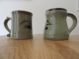 Two mugs, by David Leach
