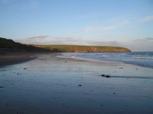 One end of the long beach in Aberdaron